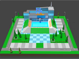 Public Pool 1 3D Model