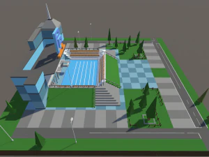 Public Pool 1 3D Model