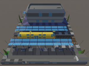 Railway Station 3D-Modell