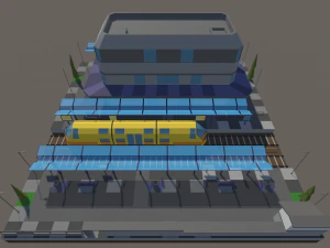기차역 3D 모델