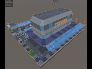 Railway Station 3D-Modell