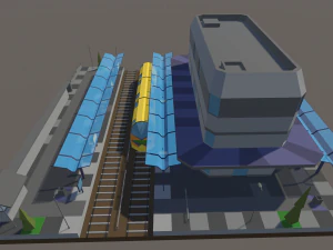 기차역 3D 모델