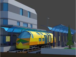 Railway Station 3D-Modell