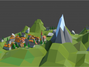 Mountain landscape lowpoly 3D मॉडल