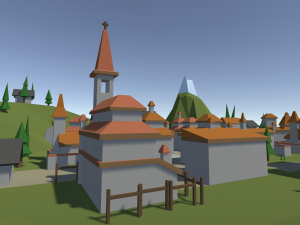 Mountain landscape lowpoly Model 3D