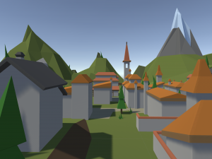 Mountain landscape lowpoly Model 3D