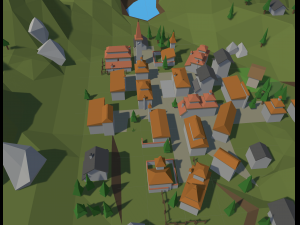 Mountain landscape lowpoly Model 3D