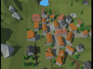 Mountain landscape lowpoly 3D Model