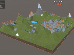 Mountain landscape lowpoly Model 3D