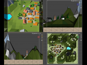Mountain landscape lowpoly Model 3D