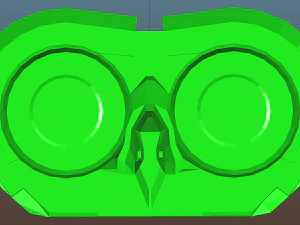 Blue Owl Head lowpoly 3D Print Model
