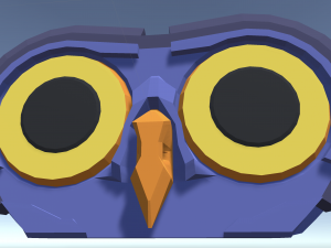 Blue Owl Head lowpoly Modèles 3D en vedette