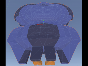 Low poly stylized Blue owl 3D Print Model