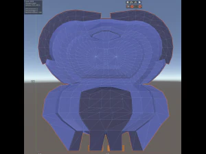 Low poly stylized Blue owl 3D Print Model