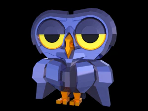 Błękitna Sowa śpi Model do druku 3D