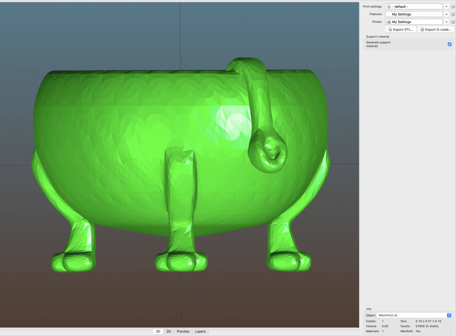 Witch Pot 2 3D Print Model .c4d .max .obj .3ds .fbx .stl .blend