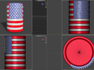 Amerikaanse cilinderfragment 3D printmodel