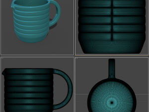 Carafe with spout and bands Modèles 3D en vedette