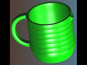 Carafe with spout and bands Modèles 3D en vedette