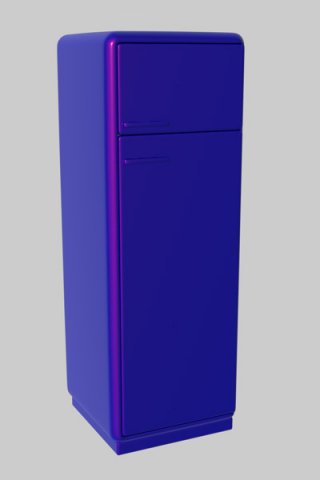 rerfigerator column blue 3D Модель .c4d .max .obj .3ds .fbx .stl .blend 