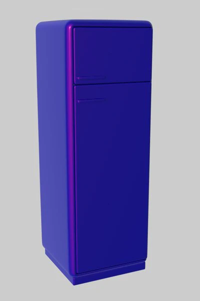 rerfigerator column blue 3D Model .c4d .max .obj .3ds .fbx .stl .blend 