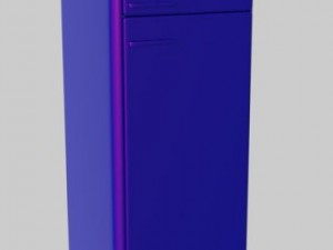rerfigerator column blue 3D Model