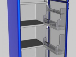 rerfigerator column blue 3D Модель