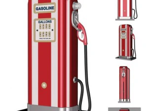 bomba antiga para gasolina Modelo 3D