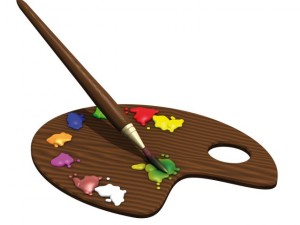 palette and brush painter 3Dモデル