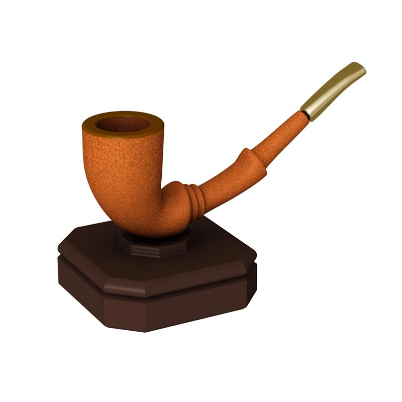pipe wood with base capital 3D Model .c4d .max .obj .3ds .fbx .stl .blend 