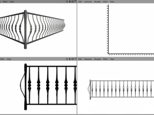 railing 01 corner 3D Model