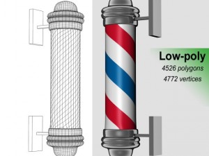 column teaches barber 3Dモデル