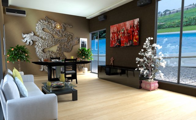 lunch house 3D 模型 .c4d .max .obj .3ds .fbx .stl .blend 