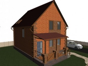 small house with attic Modèle 3D