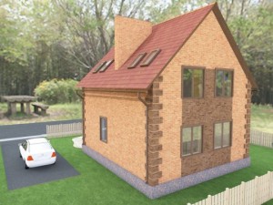 small house with attic Modèle 3D