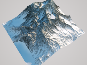 high poly 3d mountain and texture 3D Модель