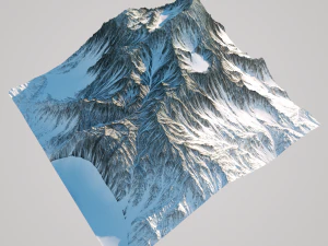 high poly 3d mountain and texture 3D Model