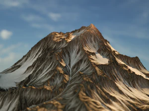 montagna e trama 3d ad alta poli Modello 3D