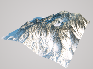 high poly 3d mountain and texture 3D Модель