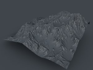 high poly 3d mountain and texture 3D Модель