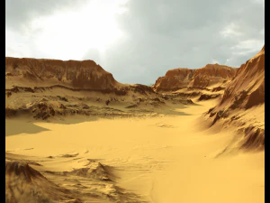 Modello e trama del canyon 3d - alto poli Modello 3D