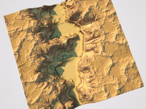 3d canyon model and texture - high poly 3D Model