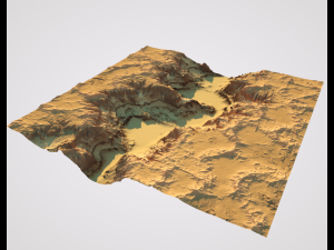 3d canyon model and texture - high poly Model 3D
