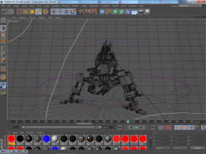 robot spider in the planet Model 3D