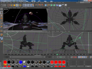 robot spider in the planet Model 3D
