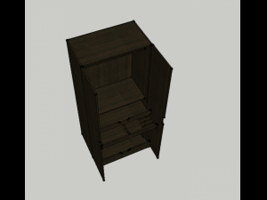wooden wardrobe 3D Model