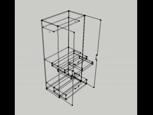wooden wardrobe 3D Model