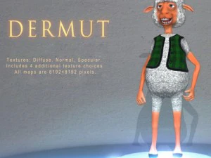 Dermut-Schaf-Taschenpapier 3D Modell