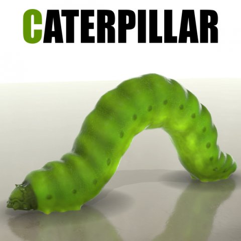 caterpillar Model 3D .c4d .max .obj .3ds .fbx .stl .blend 