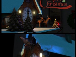 christmas cuckoo clock 3Dモデル